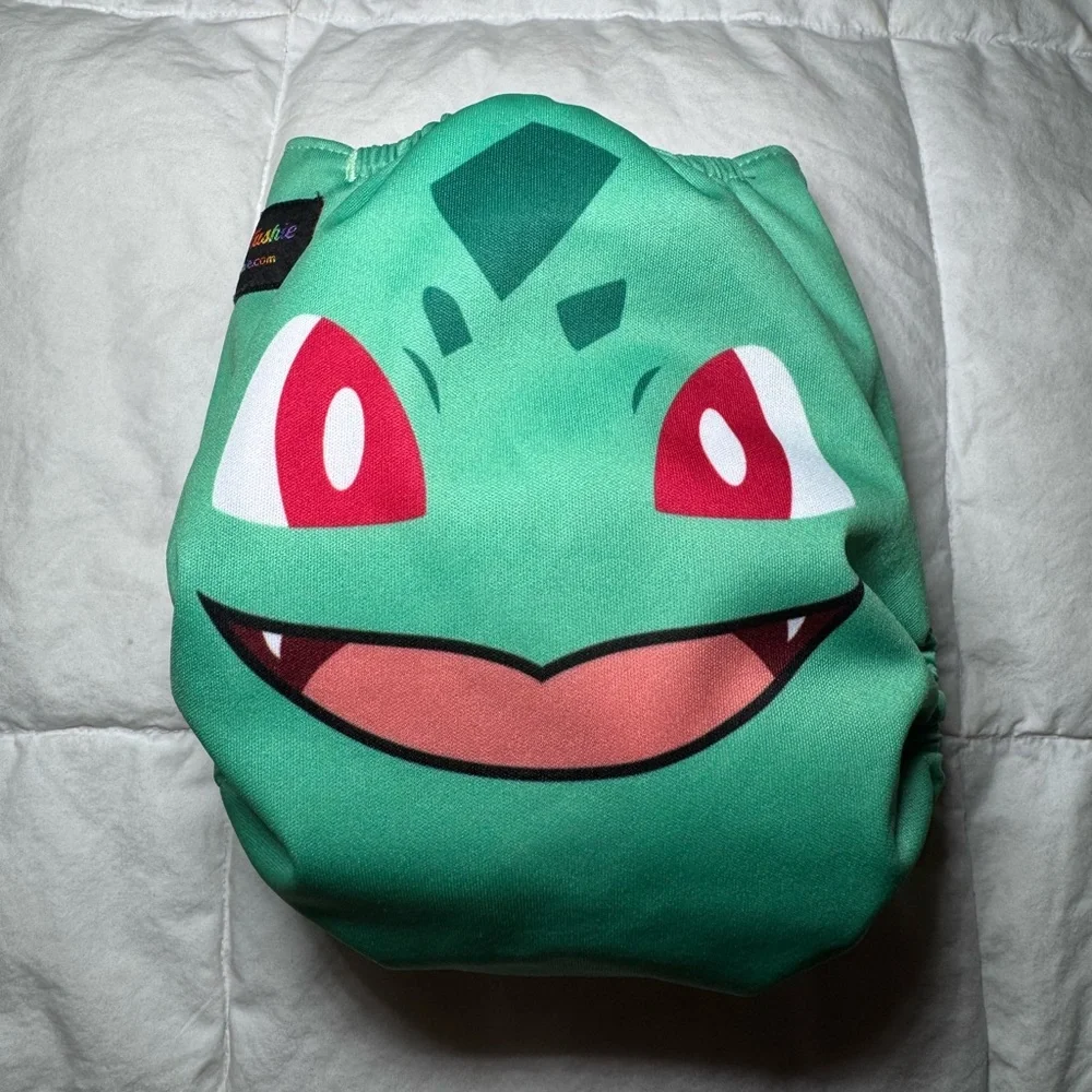 Squishy Tushie Retired Bulbasaur edition Cloth diaper with insert included